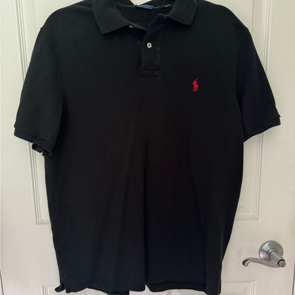 Ralph Lauren Black Polo Shirt Classic Design